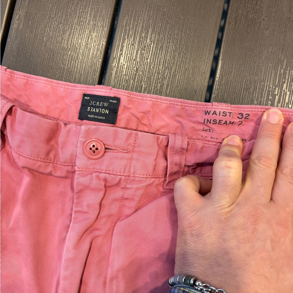 J. Crew Stanton Short Light Red/salmon 32” waist. 7” inseam - Picture 2 of 8